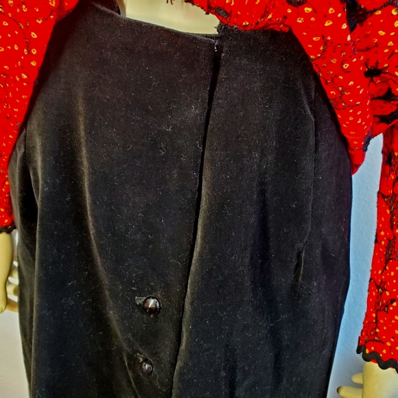 Vintage 70s Prairie Puff Sleeve 40s style Dress - Picture 6 of 10